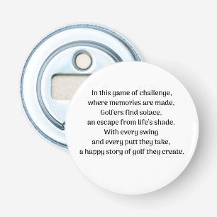 Golfer's thrill bottle opener