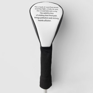 Golfer's thrill golf head cover