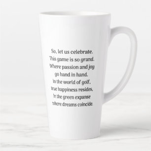  Golfer's thrill Latte Mug