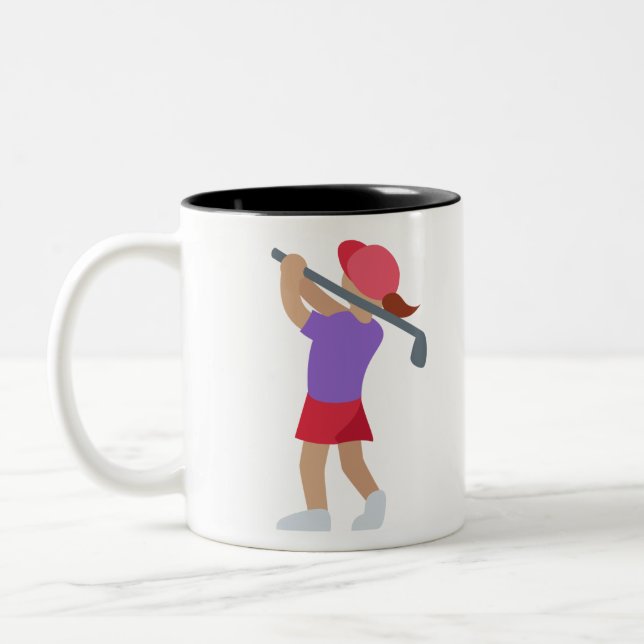 golffemale Two-Tone coffee mug (Left)
