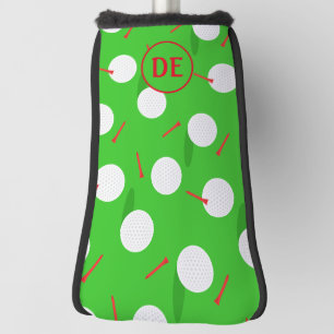 Golfing Addict Golf Course Pattern Monogram Head Cover