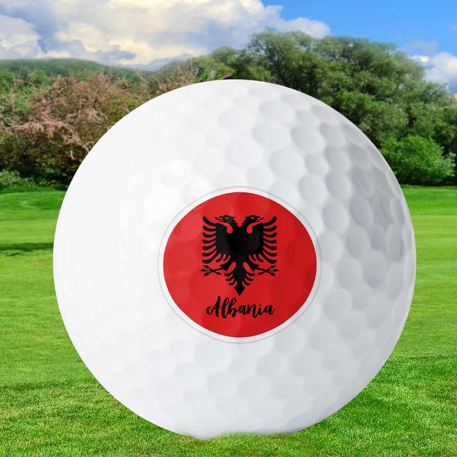 Golfing Albania & Albanian Flag / Golf Ball (Creator Uploaded)