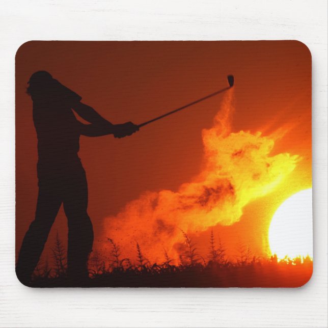 Golfing at Sunset Mouse Pad (Front)