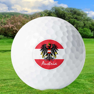 Golfing Austria & Austrian Flag / Golf Ball