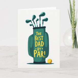 Golfing Best Dad Fathers Day Card