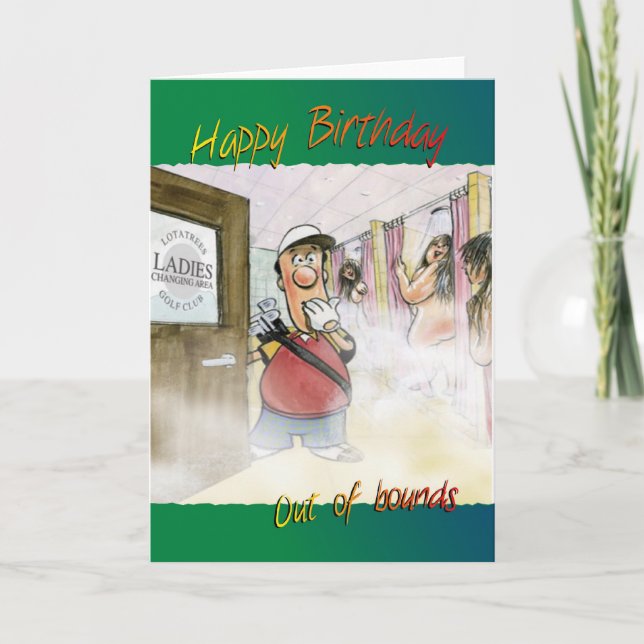 Golfing Birthday card (Front)