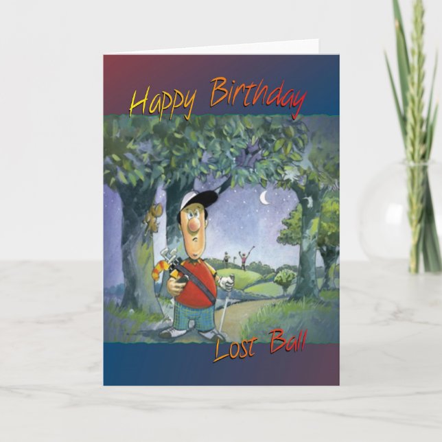 Golfing birthday card (Front)