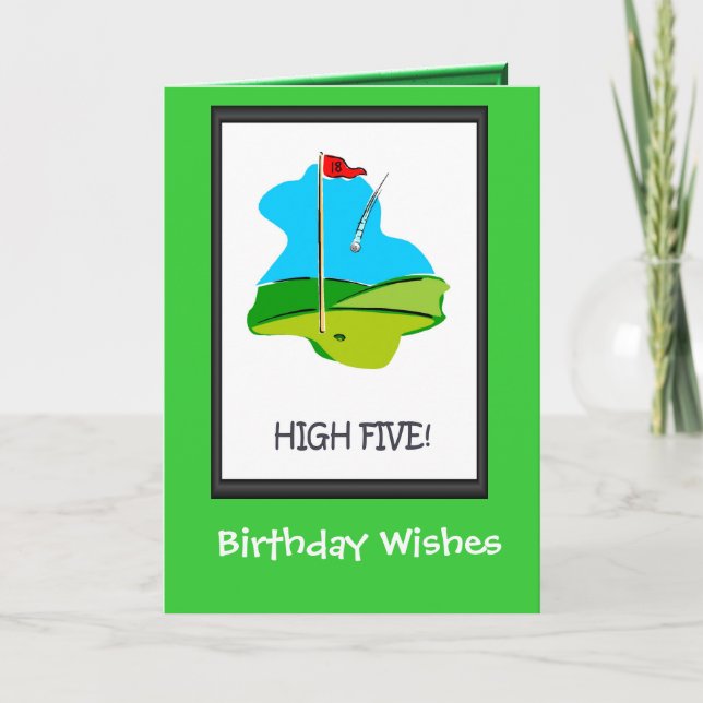 Golfing Birthday cards, The final hole Card (Front)