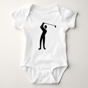 Golfing - Black Baby Bodysuit