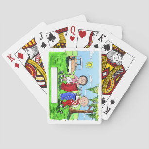Golfing Couple - Personalised Cartoon Playing Cards