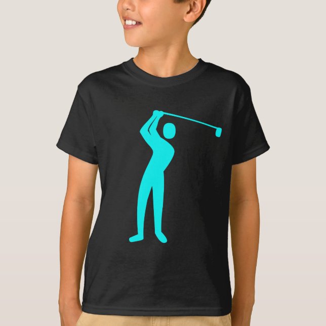 Golfing - Cyan T-Shirt (Front)