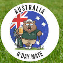 Golfing Dad Aussie Wombat