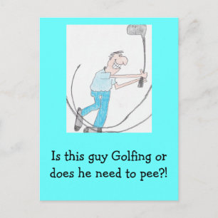 Golfing dilema Postcard