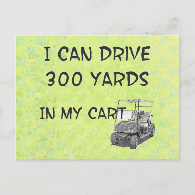 Golfing Drive Postcard (Front)