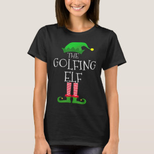 Golfing Elf Matching Family Christmas Party Pajama T-Shirt