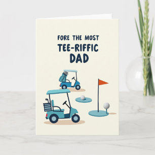 Golfing Fathers Day Art Card