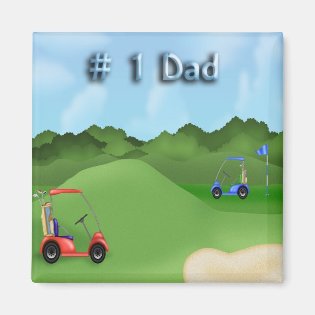 Golfing Father's Day Magnet (Front)