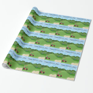 Golfing Father's Day Wrapping Paper