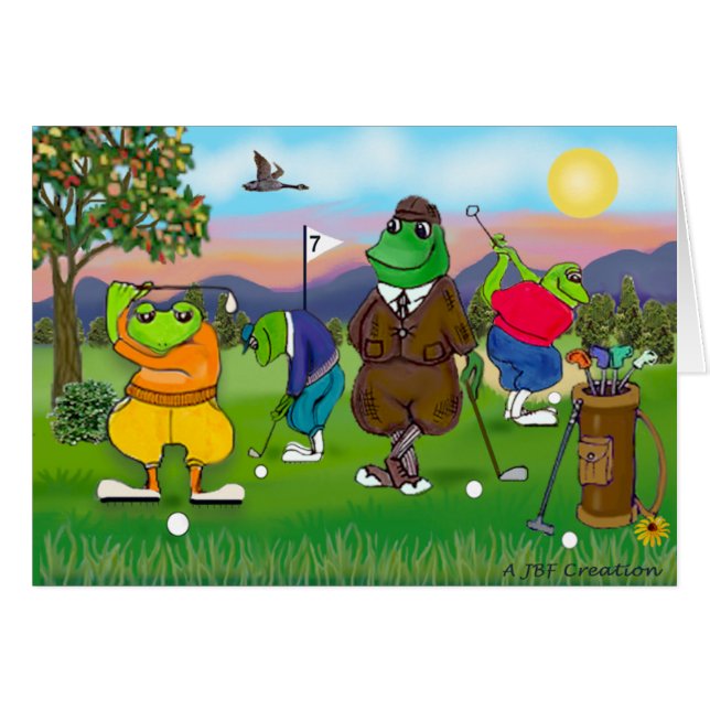 Golfing Frogs - Tournament (Front Horizontal)