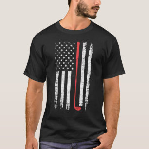 Golfing Gift for Men, American Flag Golf Club Gift T-Shirt