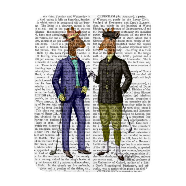 Golfing Giraffes 2 Magnet (Vertical)