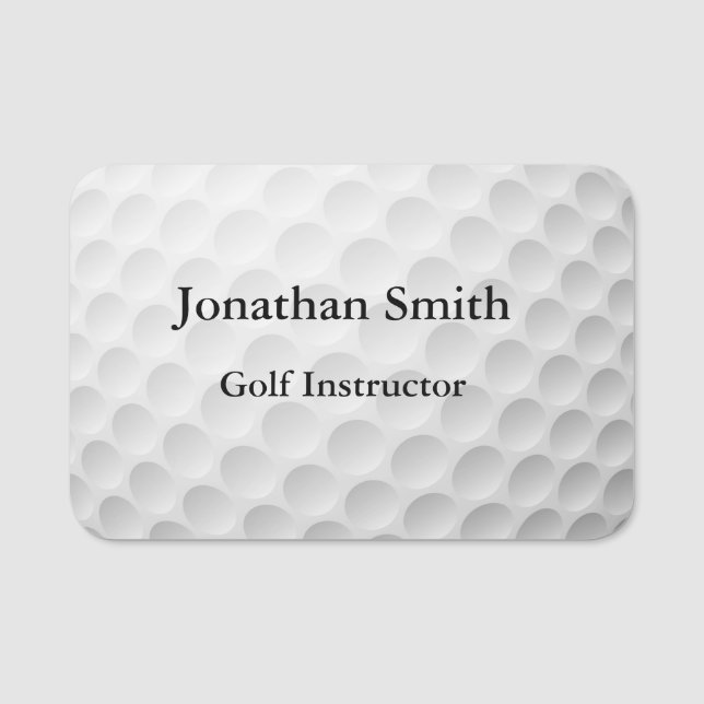 Golfing Golf Ball Design Name Tag (Front)