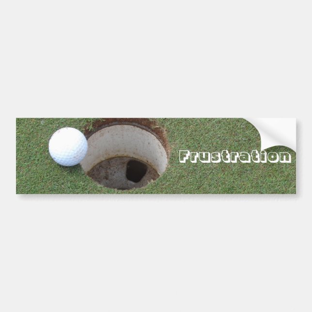 Golfing Golf putting bumper sticker. Bumper Sticker (Front)