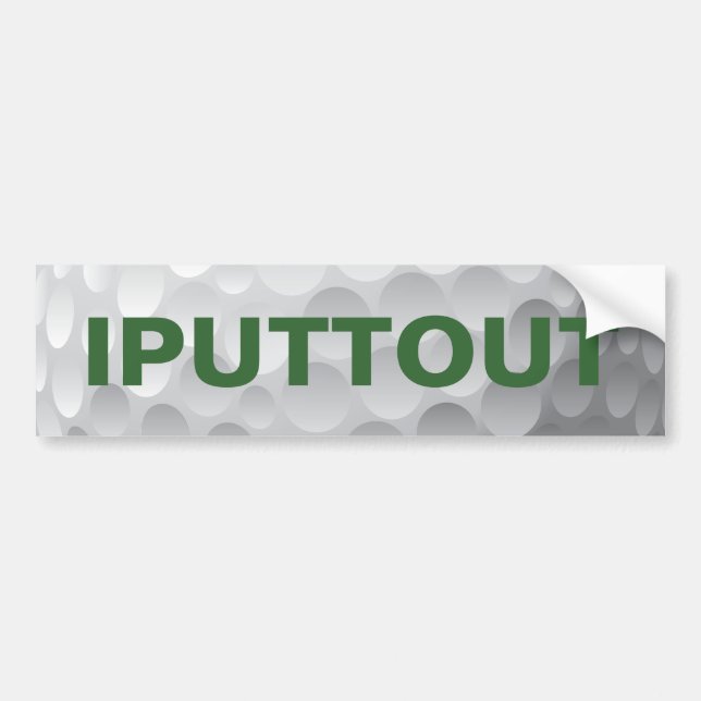 Golfing Golf putting bumper sticker. Sticker (Front)