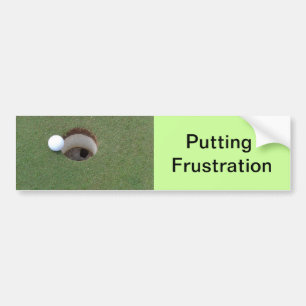 Golfing Golf putting bumper sticker. Sticker