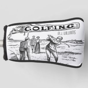 Golfing Golfer Golf Vintage Golf Player Tournament Golf Head Cover
