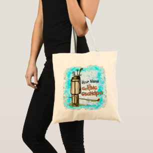 Golfing Grandpa tote bag