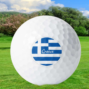 Golfing Greece & Greek Flag / Golf Ball