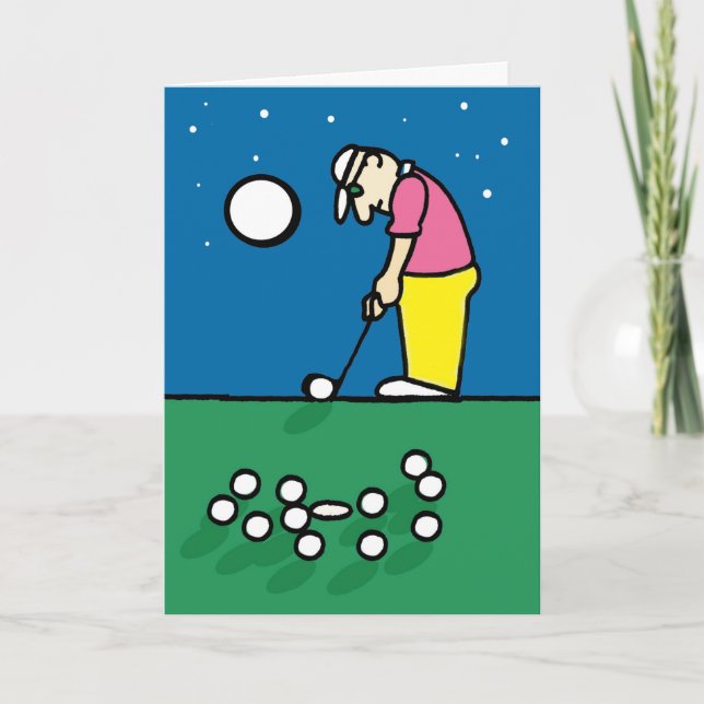 Golfing greeting card (Front)