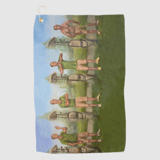 Golfing guy freaks out. Golf Towel