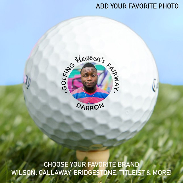 Golfing Heaven's Fairway Golf Lover Photo Memorial Balls (Creator Uploaded)