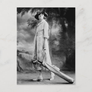 Golfing in Style, 1920s Postcard