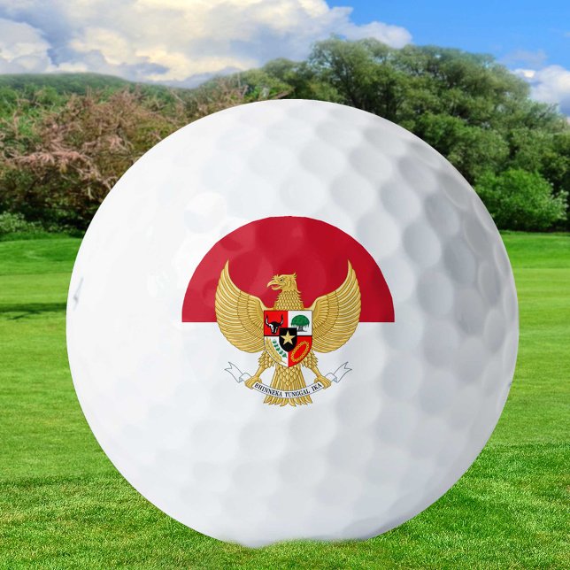 Golfing Indonesia & Indonesian Flag / Golf Ball (Creator Uploaded)