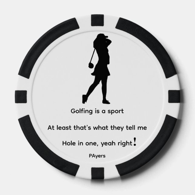 Golfing is a sport poker chips (Front)