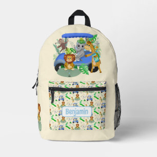 Golfing Jungle Animals Baby Personalize  Printed Backpack