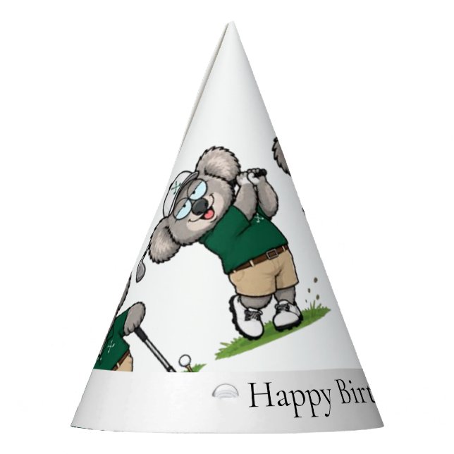 Golfing  Koala-inspired Party Hat (Left)