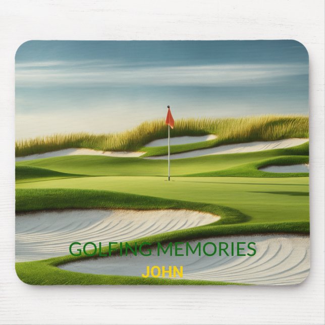 Golfing Memories Personalised Gift Mouse Pad (Front)