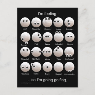 Golfing Moods Postcard