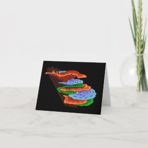 Golfing on Shelf Mushrooms Card