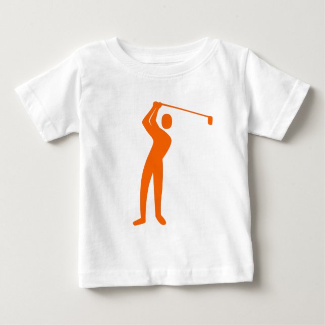 Golfing - Orange Baby T-Shirt (Front)