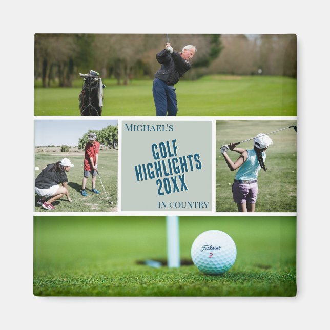 Golfing Photo magnet golfer golf gift (Front)