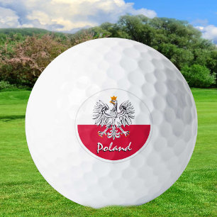 Golfing Poland & Polish Flag / Golf Ball