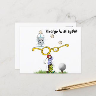 Golfing Postcard 