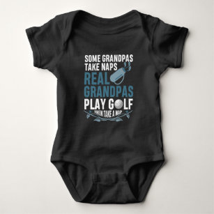 Golfing Real Grandpas Play Golf Nap Grandfather Baby Bodysuit