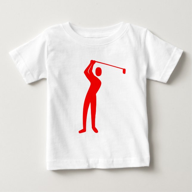Golfing - Red Baby T-Shirt (Front)