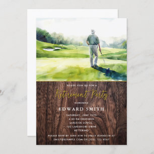 Golfing Retirement Party Invitation